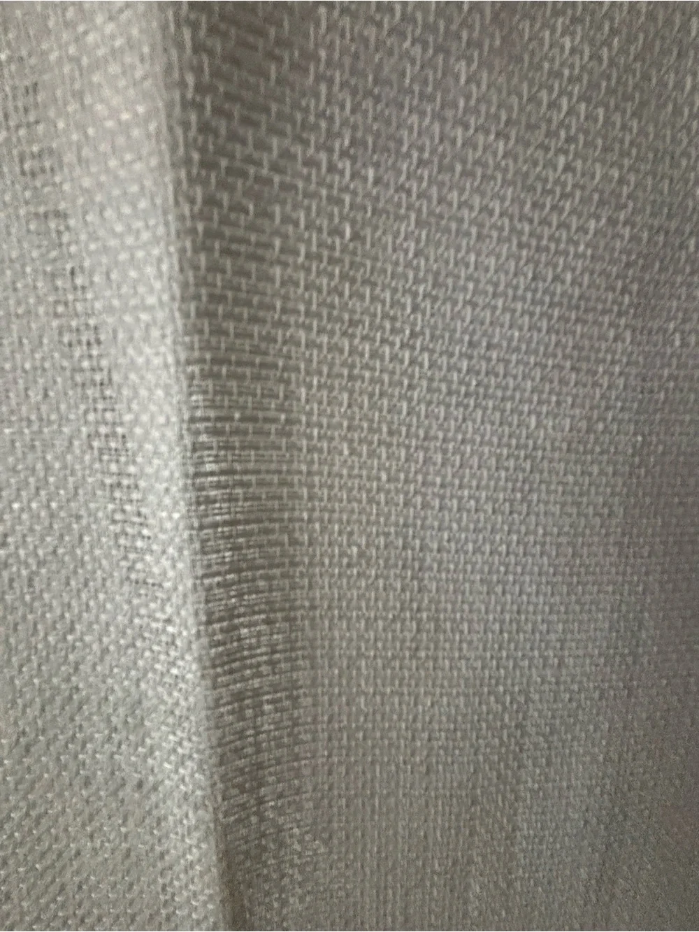 Four White Linen Blend  Curtain 32x84  in Panels with Silver Grommets